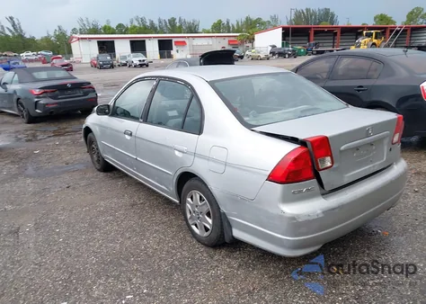 2005 Honda Civic Vp из США, поврежденный, VIN 1HGES16305L009215
